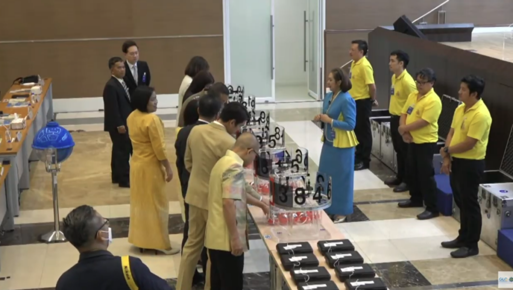 กรรมการออกรางวัล ตรวจอุปกรณ์ออกรางวัล ผลสลากกินแบ่งรัฐบาล งวด 16 ธ.ค. 2567