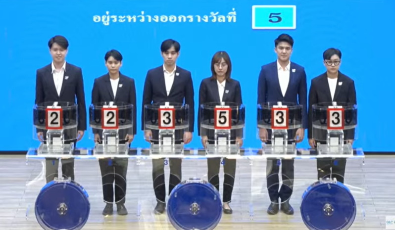 เจ้าหน้าที่จากสถาบันข้อมูลขนาดใหญ่(องค์การมหาชน) เป็นผู้ช่วยในการออกรางวัล งวด 17 มกราคม 2568