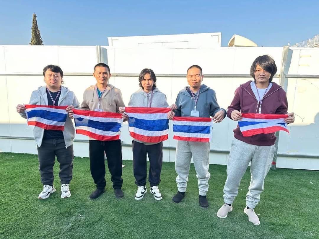 เผยภาพ 5 แรงงานไทย หลังฮามาสปล่อยตัว จากฉนวนกาซา
