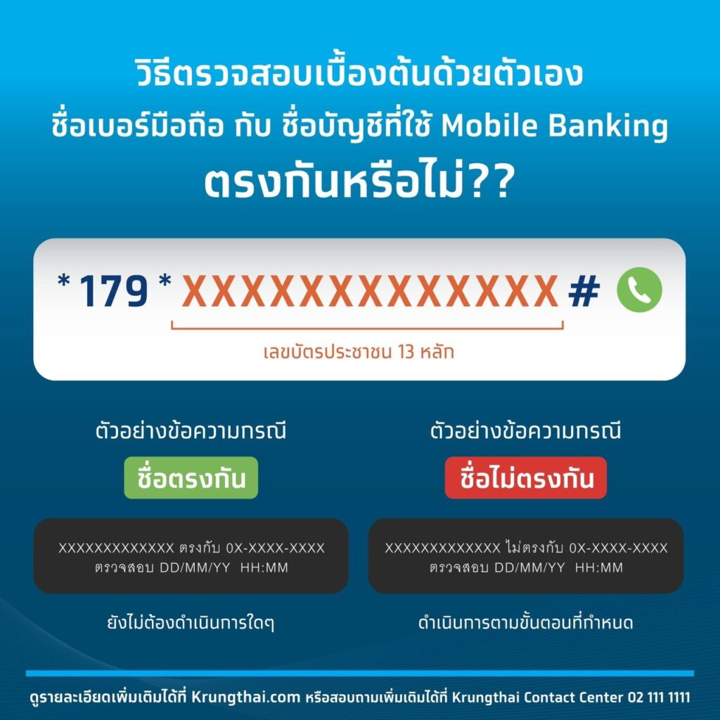 กรุงไทย แนะ 3 วิธี หากชื่อโมบายแบงกิ้งไม่ตรงกับซิมมือถือ 