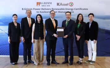 บี.กริม เพาเวอร์ ส่งมอบ Renewable Energy Certificates (RECs) ให้แก่ บลจ.กสิกรไทย