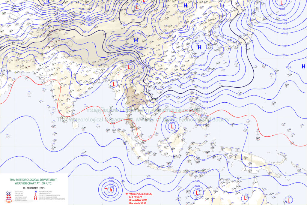 แผนที่อากาศผิวพื้น
