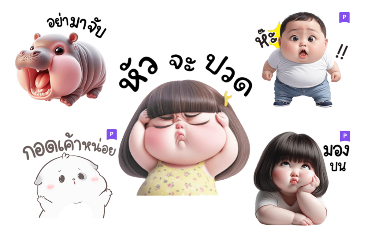 แคแรกเตอร์ ‘อวบอ้วนจ้ำม่ำ’ เทรนด์มาแรง LINE STICKERS