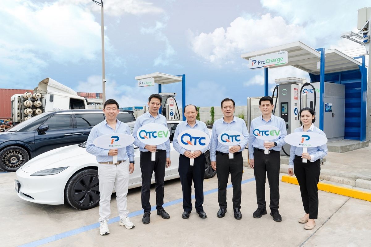 QTC เปิดสถานีชาร์จรถบรรทุกไฟฟ้า 2 จุดโลจิสติกส์ ‘ลาดกระบัง-แหลมฉบัง’