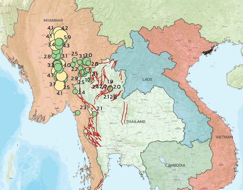 แผ่นดินไหวล่าสุดในไทย วันนี้ 6 ครั้ง-สรุปอาฟเตอร์ช็อกรวม 207 ครั้ง