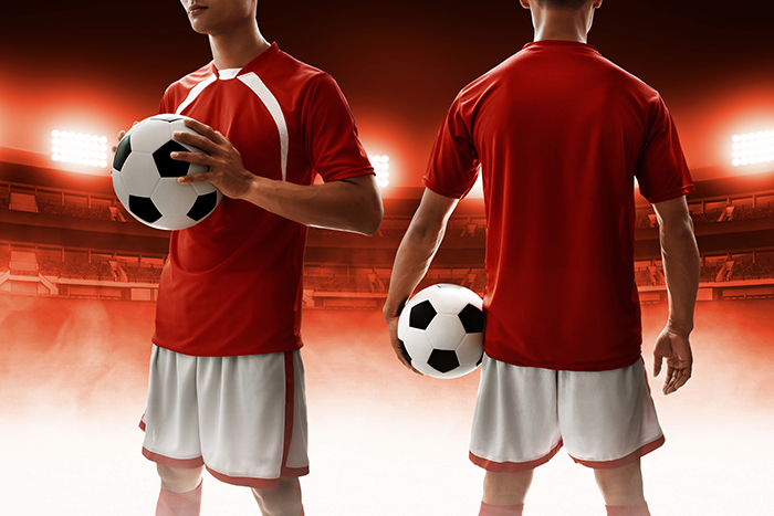 Soccer player uniform