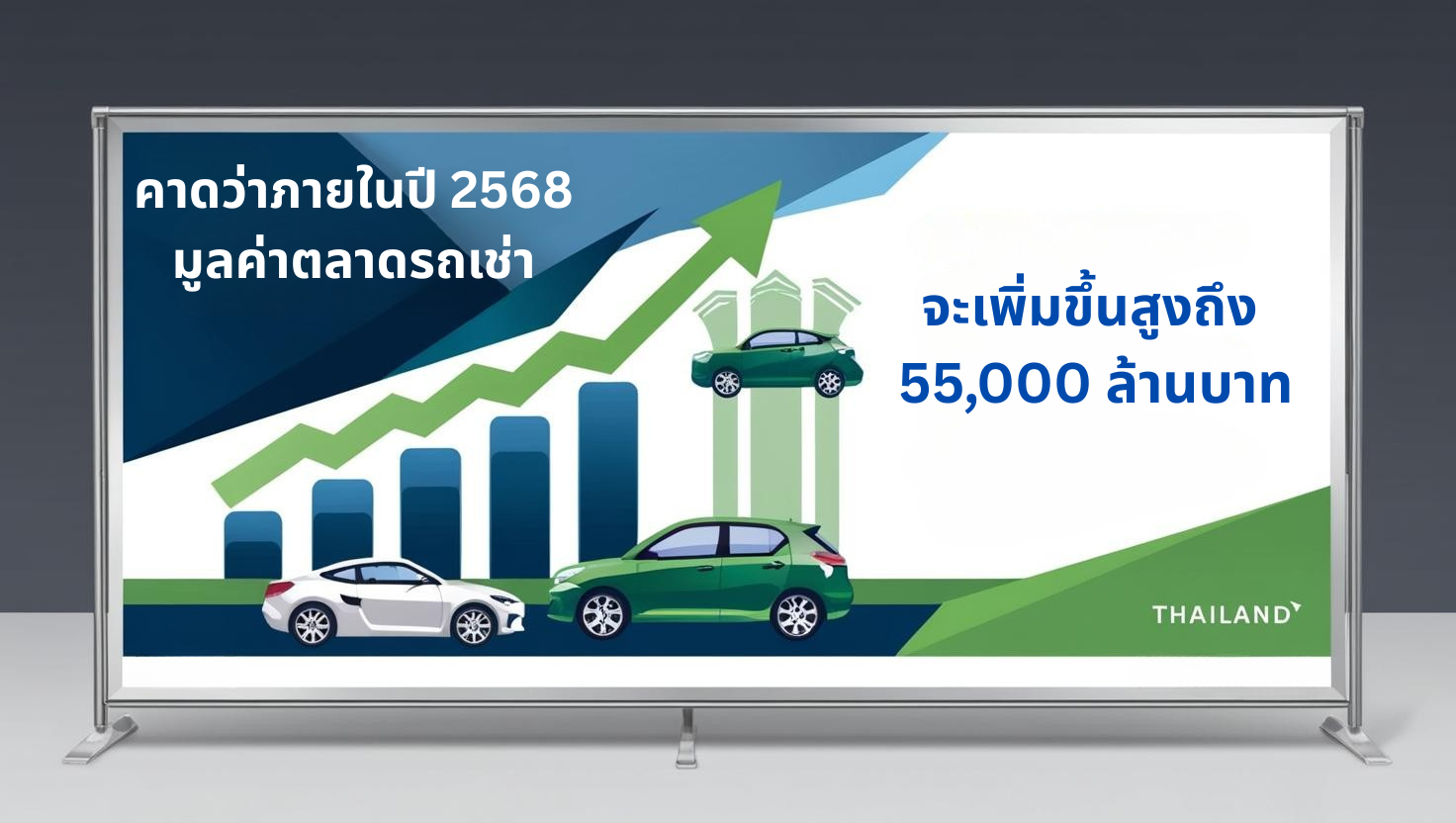 คาดว่าภายในปี 2568 มูลค่าตลาดรถเช่าจะเพิ่มขึ้นสูงถึง 55,000 ล้านบาท