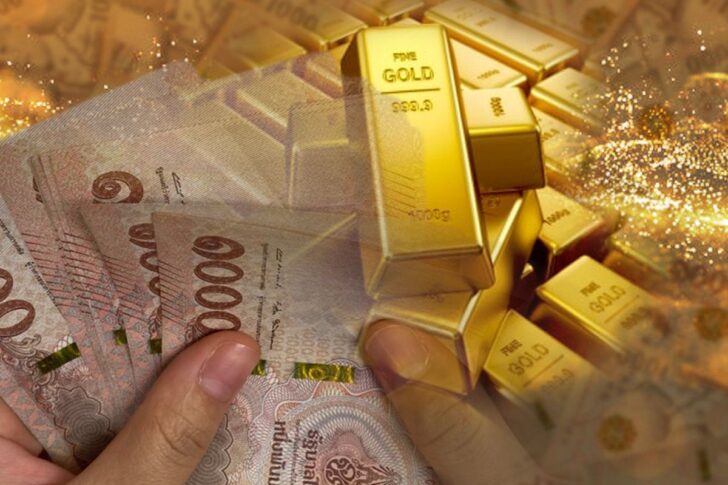 Gold-gold bars-ThaiBaht money -pic PCC เงินบาท-ราคาทองคำ