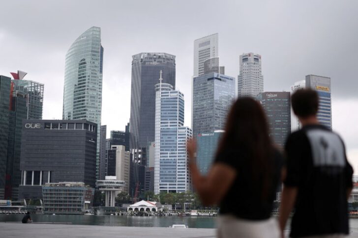 Singapore ย่านธุรกิจสิงคโปร์ ภาพโดย REUTERS/Edgar Su