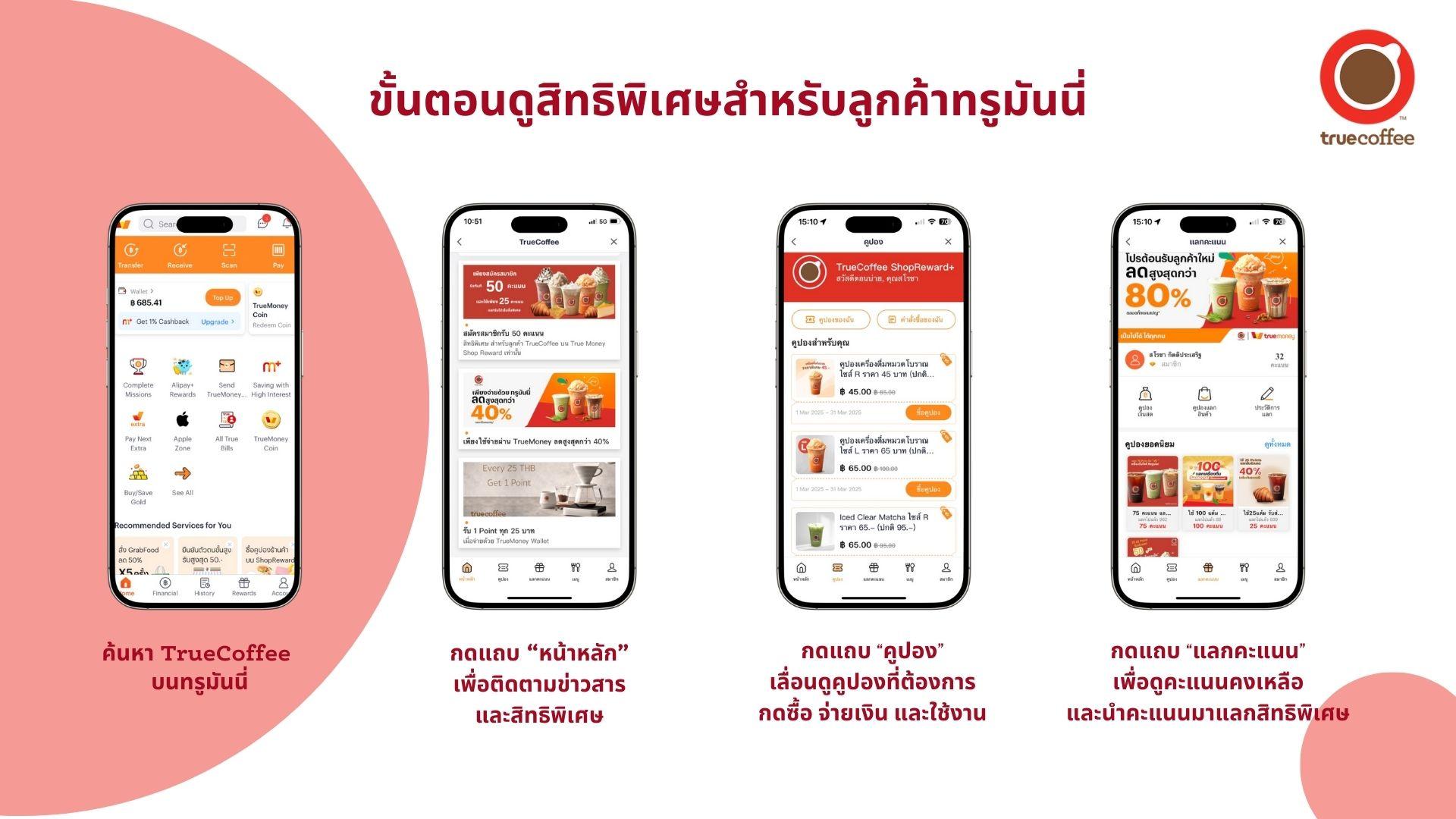 ทรูคอฟฟี่ จับมือ ทรูมันนี่ มอบสิทธิพิเศษอร่อยได้ง่ายๆผ่านแอปทรูมันนี่