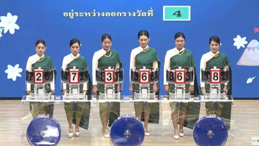 ผู้ช่วยหมุนการออกรางวัล งวด 16 เมษายน 2568 เจ้าหน้าที่จากกองทุนการออมแห่งชาติ