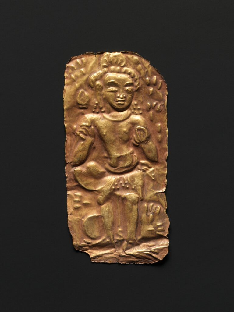 แผ่นทองบุดุนภาพพระโพธิสัตว์