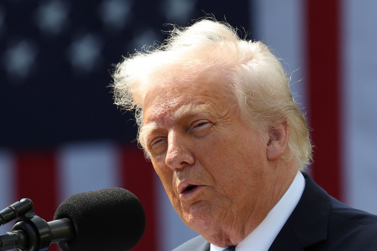 U.S. President Trump and first lady Melania Trump hold a signing ceremony for the Take it Down Act, in Washington