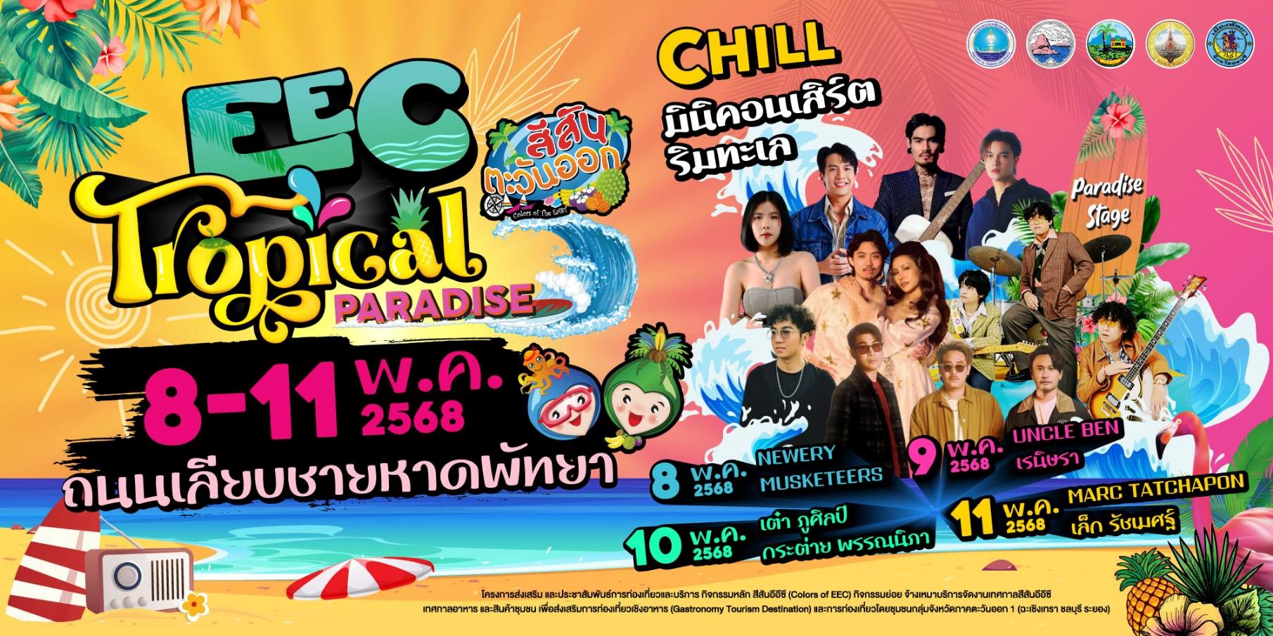 เทศกาลสีสันตะวันออก 2568 ณ พัทยา 8-11 พ.ค. เข้าชมฟรี