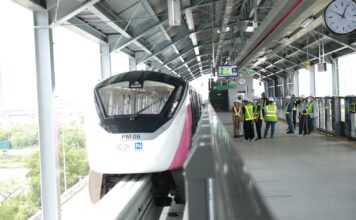 MRT Pink Line รถไฟฟ้าสายสีชมพู เมืองทองธานี