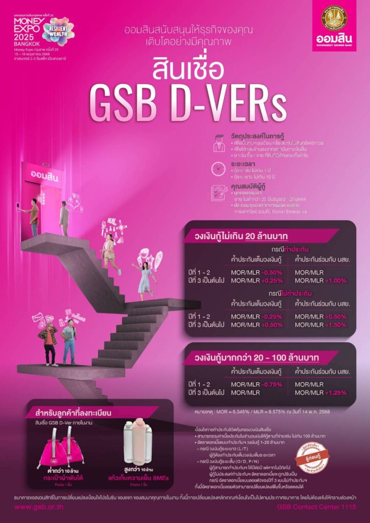 จัดโปรเด็ดเงินฝาก 99 วัน ดอกเบี้ย 2.55% งาน Money Expo 2025