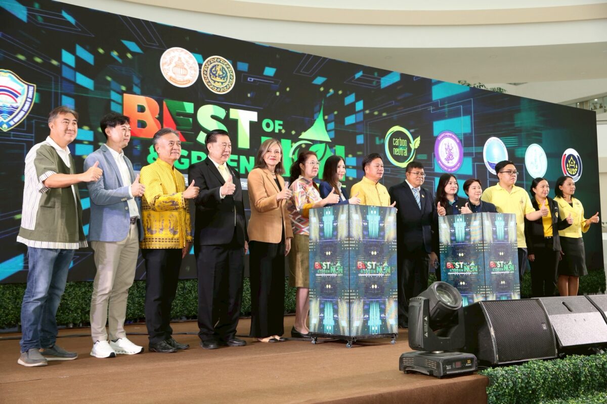 ผู้ว่าฯนนท์นั่งรถไฟฟ้าสายสีชมพู เปิดงาน Best & Green of Non 2025