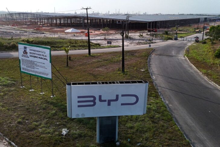 BYD ไซต์โรงงานบีวายดีในบราซิล ภาพโดย REUTERS/Joa Souza