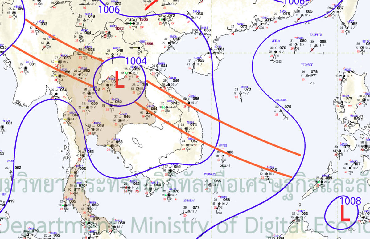 เปิดแนวร่องมรสุม กรมอุตุฯเตือน ‘ฝนตกหนัก-ท่วมฉับพลัน’ 23-27 พ.ค.นี้