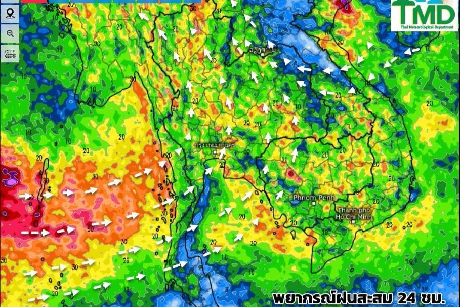 กรมอุตุนิยมวิทยา 7 วันข้างหน้า เตือนมรสุมแรงขึ้น-ฝนตกหนัก 22-25 พ.ค.นี้