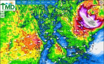 พยากรณ์ฝนสะสม วันที่ 12 มิถุนายน 2568