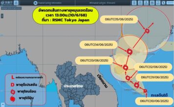 เส้นทางพายุดีเปรสชันในทะเลจีนใต้