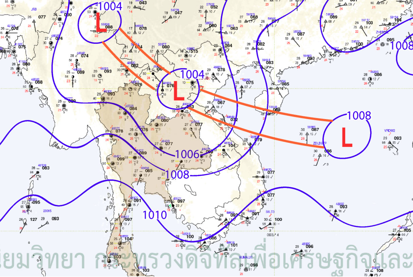 กรมอุตุฯเตือน 7-12 มิ.ย.นี้ ร่องมรสุมเลื่อนผ่านตอนบน ฝนตกหนักสุด 80%