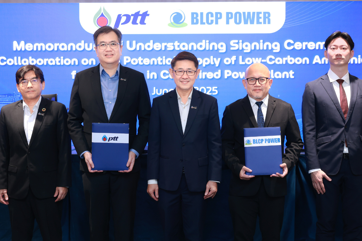 ปตท. จับมือ BLCP จัดหา’แอมโมเนียคาร์บอนต่ำ’ เป็นเชื้อเพลิงร่วม