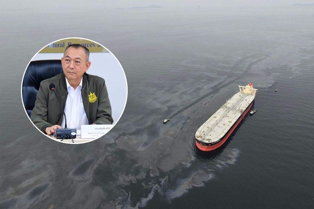 เฉลิมชัย สั่งติดตามน้ำมันดิบรั่วระหว่างขนถ่าย นอกท่าเรือเกาะสีชัง