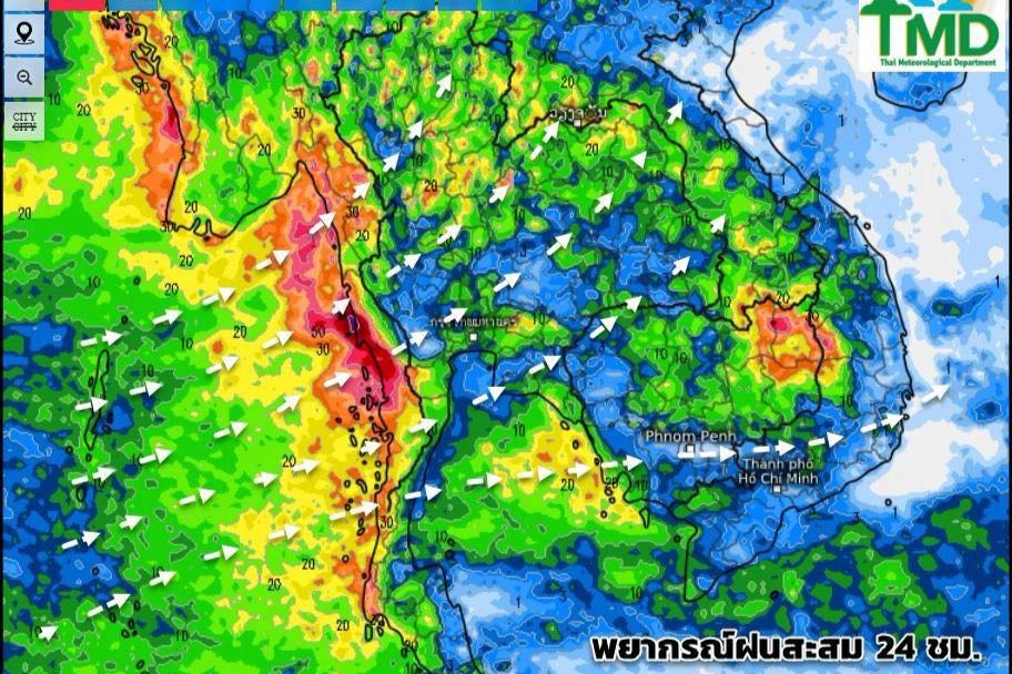 กรมอุตุฯเตือนมรสุมแรงขึ้น “ฝนกระจาย-ตกหนัก” ช่วง 23-27 มิ.ย.นี้