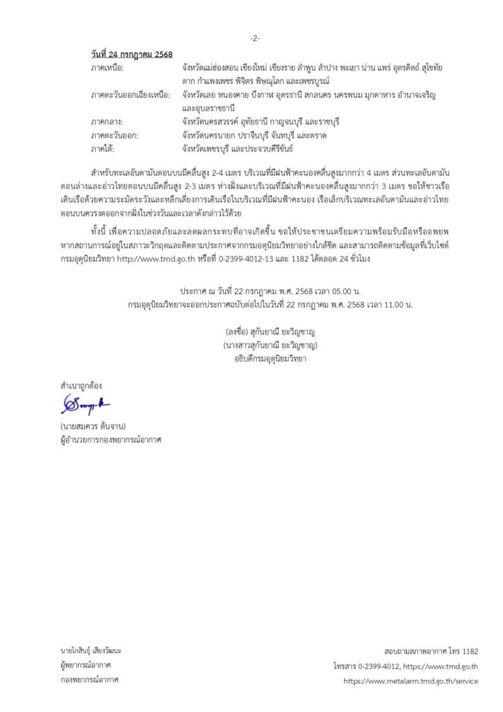 ประกาสเตือนฉบับที่ 10 พายุวิภา