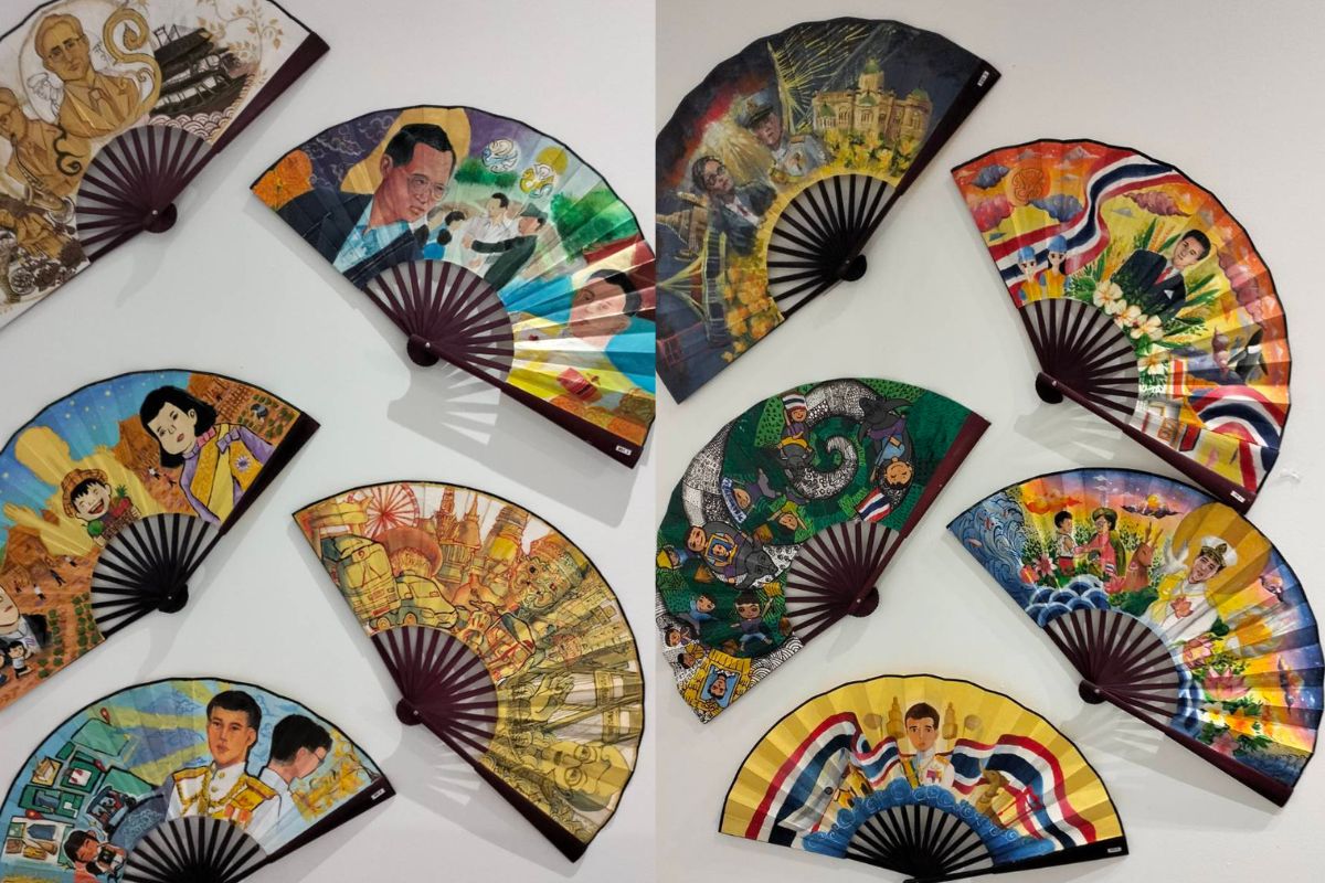 ชมศิลปะวาดภาพบนพัดจีบ ในนิทรรศการเฉลิมพระเกียรติ ‘บวร ๑๐’