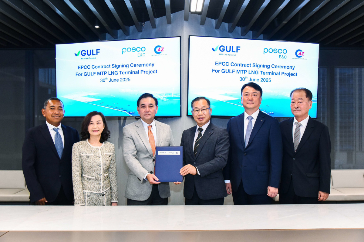 GULF – PTT Tank เซ็นสัญญาจ้าง ‘PEC-CAZ’ สร้างท่าเรือก๊าซมาบตาพุด เฟส3