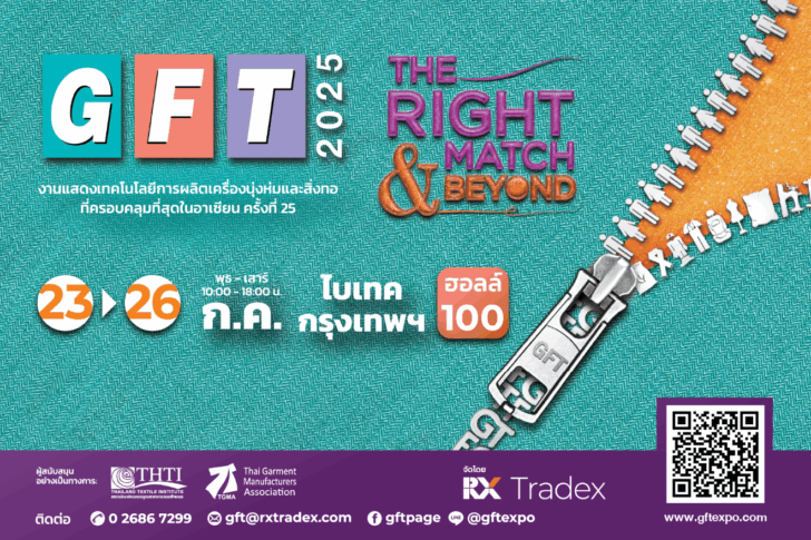 GFT 2025 เตรียมเปิดแหล่งรวมนวัตกรรมเครื่องปัก เย็บ พิมพ์ระบบคอมพิวเตอร์ AI