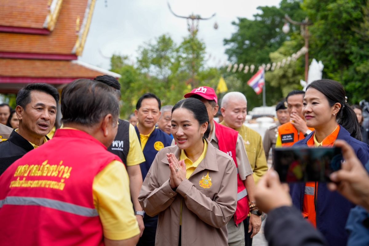 แพทองธาร ลงพื้นที่น่าน ให้กำลังใจคนไทยประสบภัย “พายุวิภา”