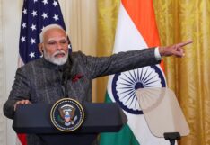 FILE PHOTO: U.S. President Trump holds a joint press conference with Indian Prime Minister Modi at the White House in Washington D.C.