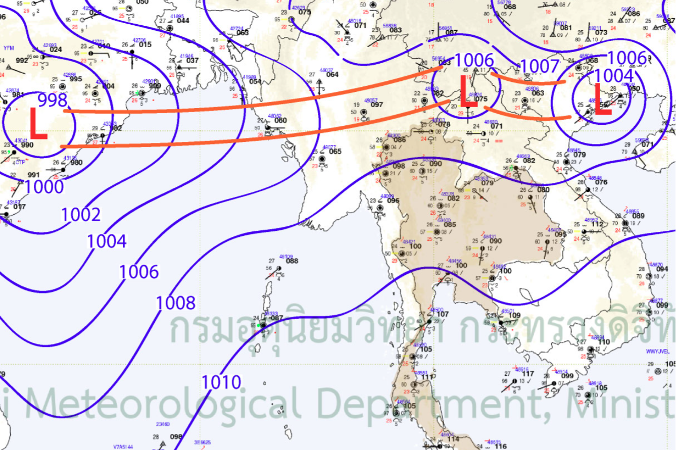 กรมอุตุนิยมวิทยา 7 วันข้างหน้า เตือนฝนตกหนักอีกช่วง 21-25 ส.ค.นี้