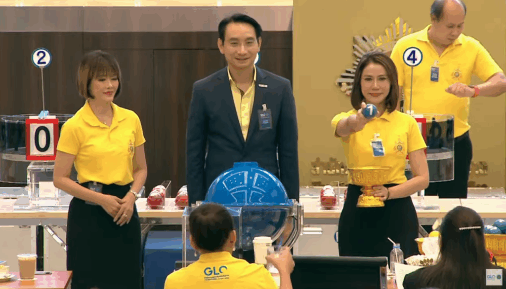 คณะกรรมการออกรางวัล ผลสลากกินแบ่งรัฐบาลงวด 1 สิงหาคม 2568 มีนายปิ่นสาย สุรัสวดี อธิบดีกรมสรรพากร เป็นประธาน