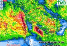 พยากรณ์ฝนสะสม 15 สิงหาคม 2568