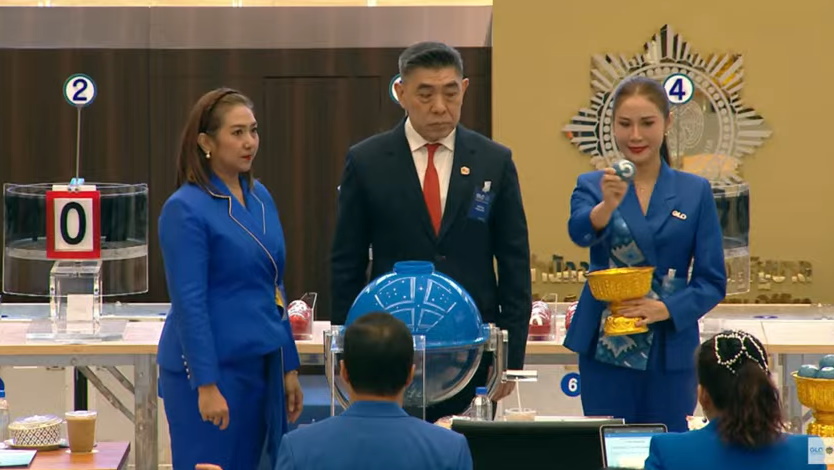 นายกมลภพ วีระพละ กรรมการผู้จัดการ ธนาคารอาคารสงเคราะห์(ธอส.) เป็นประธานกรรมการออกรางวัล สลากกินแบ่งฯ หวยออกงวด 16 กันยายน 2568
