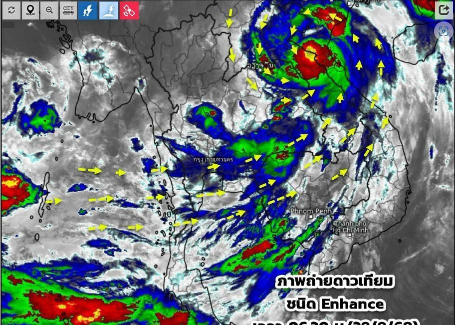 กรมอุตุฯ ประกาศพายุ “บัวลอย” ฉบับ 10 เตือนฝนตกหนัก 29-30 ก.ย.นี้