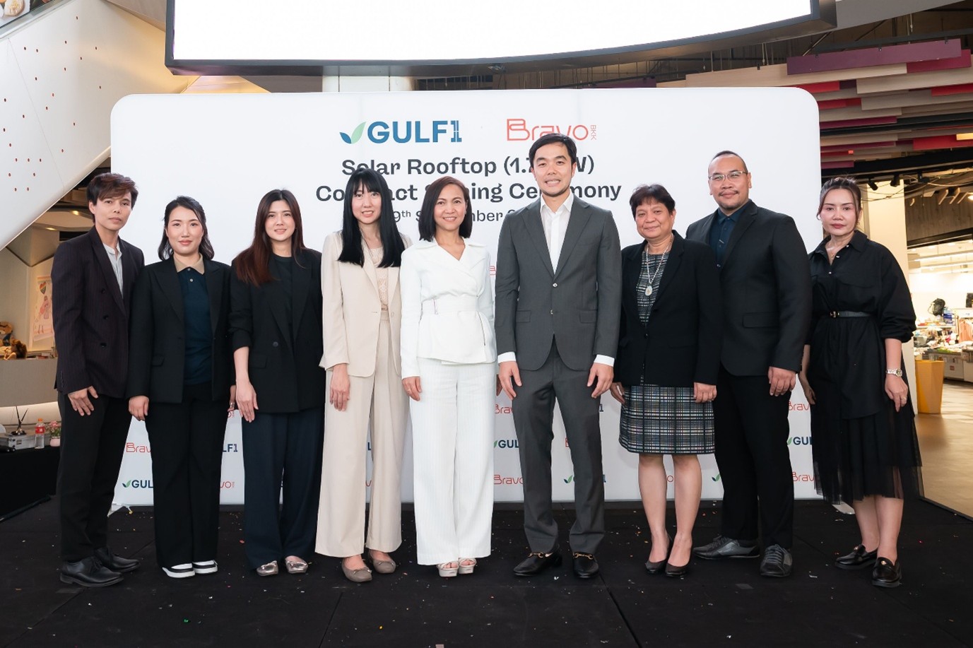 GULF1 ผนึก Bravo BKK เดินหน้าความยั่งยืน ติดโซลาร์รูฟ 7,500 ตร.ม. หนุนใช้พลังงานสะอาด