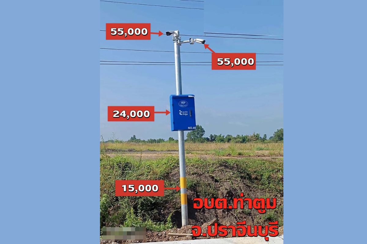 เปิดเอกสาร อบต.ท่าตูม จ.ปราจีนบุรี จัดซื้อกล้องวงจรปิดราคาสูงกว่าปกติ 11 ล้าน