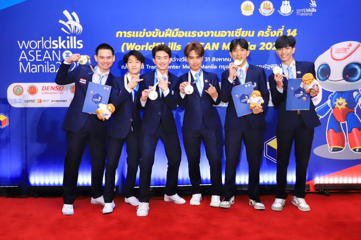 เยาวชนไทยคว้าชัย 22 เหรียญ เวทีแข่งขันฝีมือแรงงานอาเซียน ครั้งที่ 14