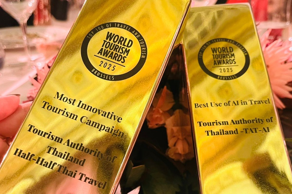 ททท. คว้า 2 รางวัล ‘TAT-AI และเที่ยวไทยคนละครึ่ง’ ก้าวสู่ยุค Smart Tourism