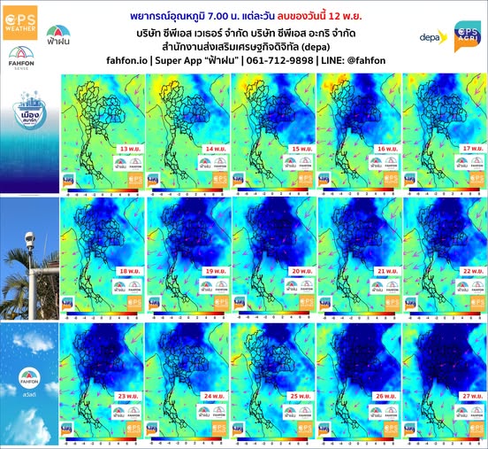 พยากรณ์อากาศ 13-27 พ.ย. 2568