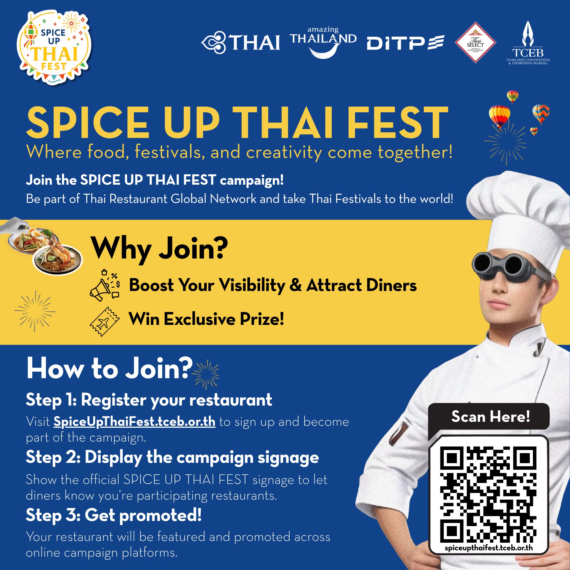 เปิดแคมเปญ “SPICE UP THAI FEST” ชวนสัมผัสร้านอาหารไทย เริ่ม 15 พ.ย. นี้