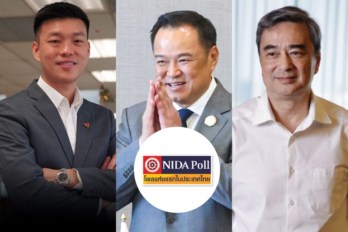 โพลชี้คนภาคกลาง หนุน ‘เท้ง’ เป็นนายกฯ อนุทินรั้งที่ 3 อภิสิทธิ์ แซงเพื่อไทย