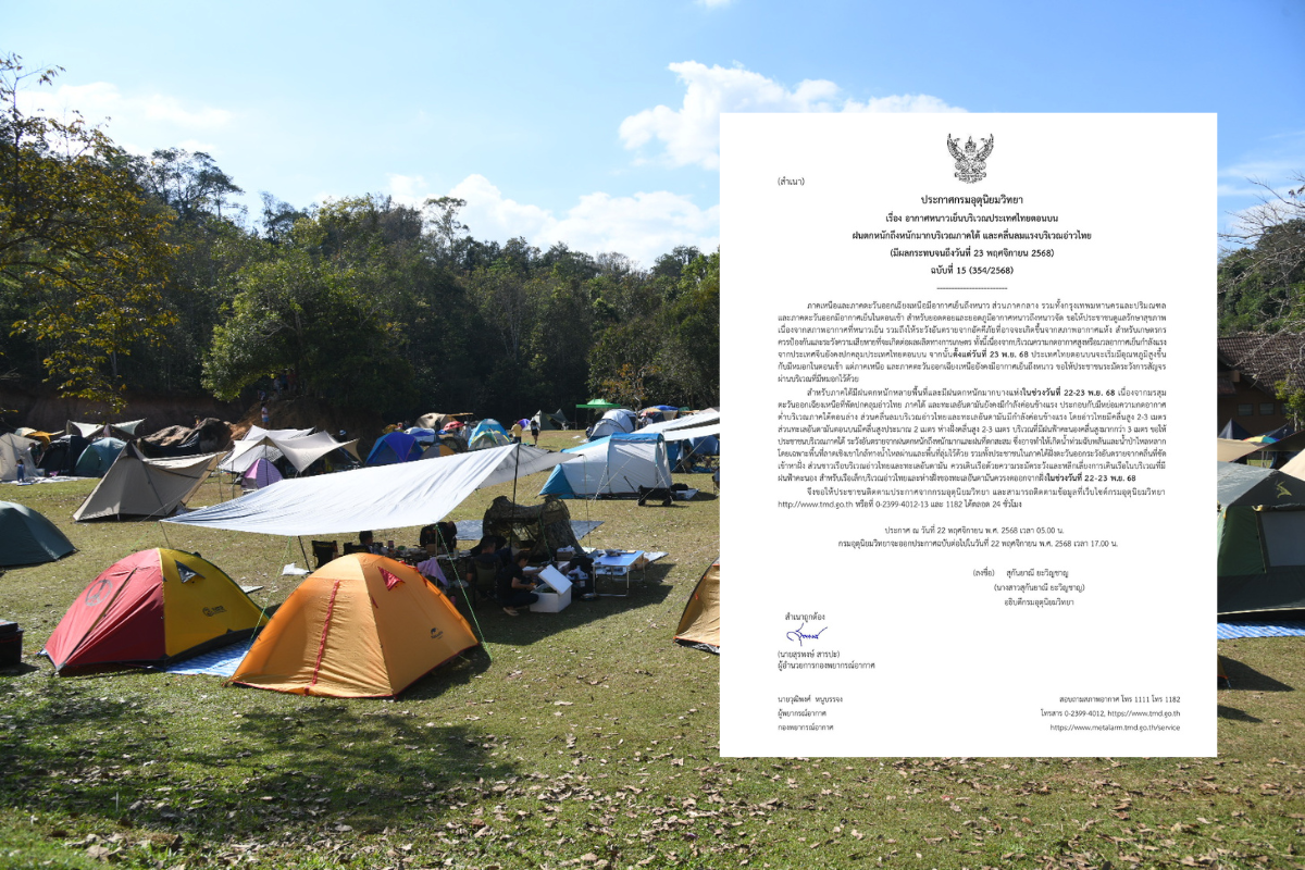 กรมอุตุฯเตือนฉบับ 15 อากาศหนาวเย็น-ฝนตกหนักภาคใต้ ท่วมฉับพลัน