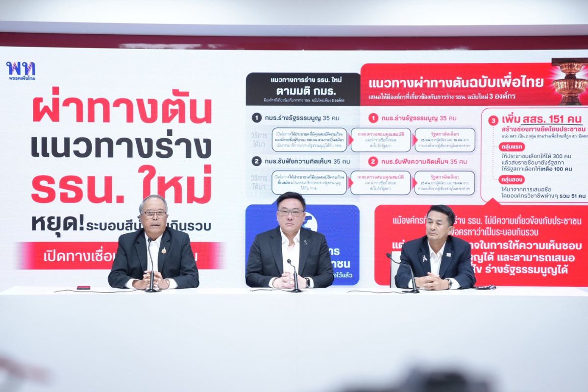 เพื่อไทย ห่วง สูตร 20 หยิบ 1 เปิดช่องฮั้ว กมธ.ร่างรัฐธรรมนูญ ตัดสิทธิประชาชน